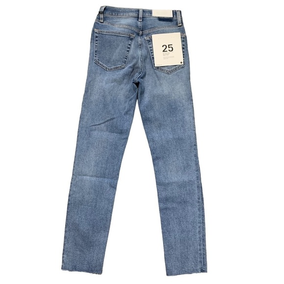 RE/DONE Originals Revolve 90s High Rise Slim Fit Ankle Crop Button Fly Size 25 - Picture 3 of 14